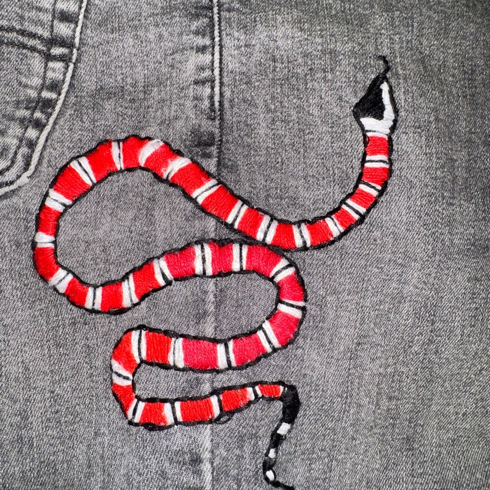 Levi's Gray Jeans with Red Embroidery - Picture 2 of 3